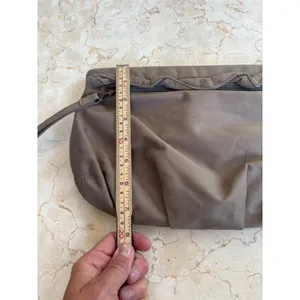 Gap Wristlet Clutch Bag 9.5"x7.5" Brown Canvas With Zipper & Inner Pocket thumbnail 4