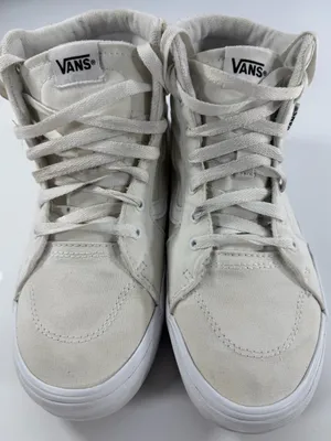 Vans Sk8-Hi High Top Sneakers Off-White‎ Cream Canvas Mens 6.5 Womens 8.0 thumbnail 2