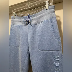 Women's Light Blue Drawstring Sweatpants Joggers - Small thumbnail 2