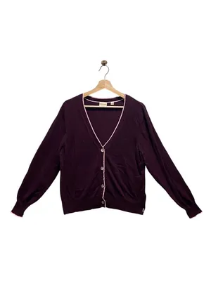 Scotch & Soda Classic Long Sleeve Cardigan Burgundy Size L Classic Preppy Fall thumbnail 2