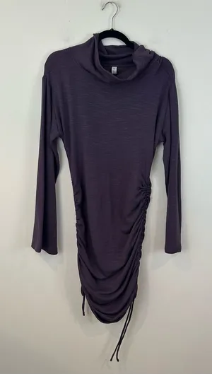 Daily Practice by Anthropologie Long-Sleeve Ruched Mini Dress Size Small thumbnail 1