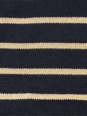 FINAL PRICE Lauren Ralph Lauren Black and Metallic Gold Striped Turtleneck thumbnail 4