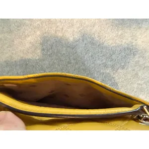 Kate Spade Yellow Quilted Leather Shoulder Bag Flap Chain Strap Crossbody Small thumbnail 8