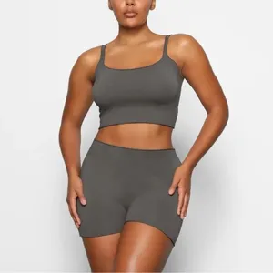 Nwt Rare Skims Raw Edge Cami Tank Top In Thunder 3x thumbnail 4