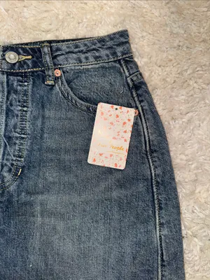 NWT Free People Denim Mini Skirt thumbnail 2