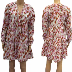 Jessica Simpson Cotton Boho Peasant Mini Dress Womens Medium thumbnail 3