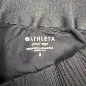 Athleta Cosmic Skirt Black Tan Hi Lo Stretch Pockets Size S thumbnail 3
