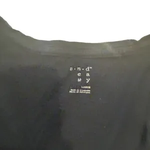 A New Day Basic V-Neck T-Shirt in Black, Size L thumbnail 2