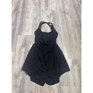 Halara Black Softly Zero Airy Backless Twisted Flare Low Support Dance Large NEW thumbnail 5