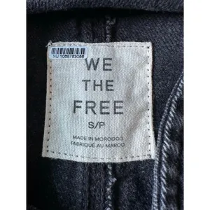 Free People Imogene Denim Officer Jacket in Odyssey Black Military Denim Small thumbnail 8