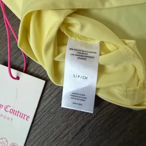 Juicy Couture Sport Cherry Baby Tee Ringer Crop Top Lemonade‎ Yellow Size S NWT thumbnail 7