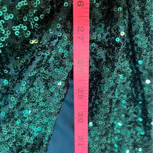 Ricarica‎ sequin gown maxi green holiday Sz L thumbnail 8