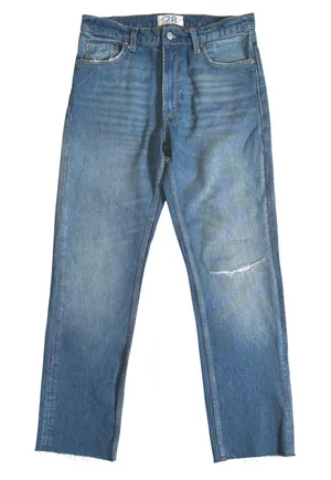 Free People Vixen Cigarette Jeans 28 Vintage Indigo Distressed High‎ Rise thumbnail 1