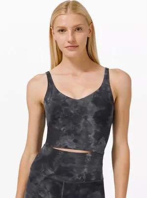 Lululemon Align Crop Tank Top Diamond Dye Lunar Rock True Navy thumbnail 1