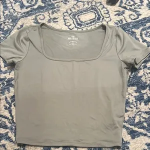 Hollister NWOT Green Seamless Square Neck Baby Tee thumbnail 1