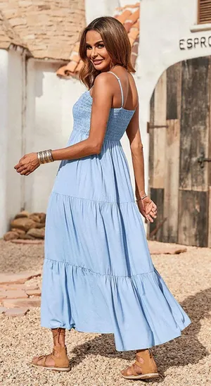 Blue MIDI Dress Size L thumbnail 3