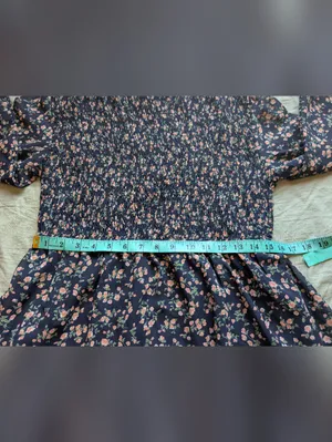NWT Petal & Pup Floral Long Sleeve Maxi Dress Large Navy/Pink thumbnail 6