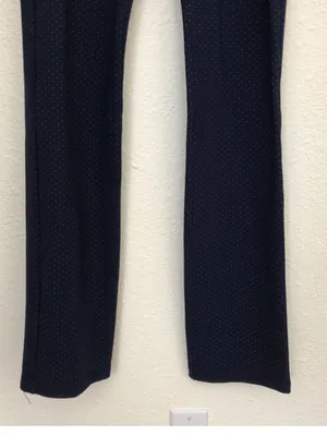 Betabrand Navy Blue Printed Dress Pants Yoga Pants Medium Long work trousers thumbnail 8