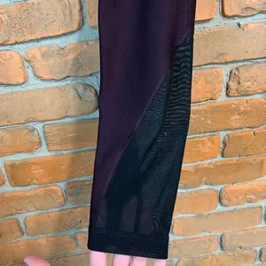 Nike‎ Women's Dri-Fit Mesh Cutout Mid Rise Skinny Ankle Leggings Purple - Size S thumbnail 2