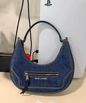 Marc Jacobs Dark Blue Denim Crescent Shoulder Bag thumbnail 1