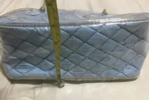Blue And Clear Cosmetics Pouch With Zipper And Carry Handle thumbnail 5