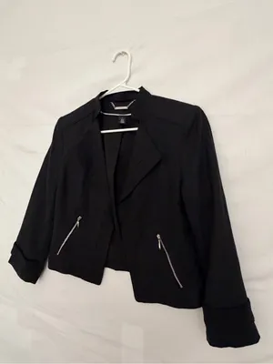 White House Black Market Women’s Black Blazer Size 8 Excellent Used(A829) thumbnail 3