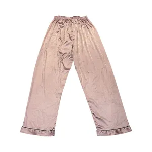 SWOMOG Satin Pajama Set Size L Pink Sleepwear Long Sleeve Two Piece thumbnail 9