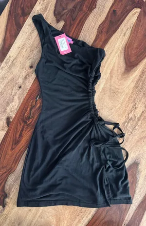 One Shoulder Cutout Mini Dress thumbnail 2