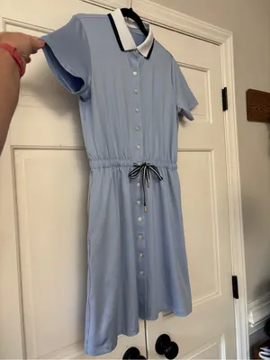 Tuckernuck Light Blue Short Sleeve Performance Jersey Alcott Golf Dress Medium thumbnail 3