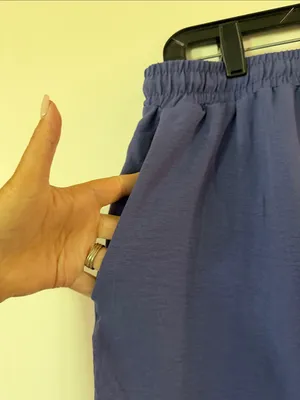 Double Zero Wide Leg Pants in Periwinkle Blue thumbnail 3