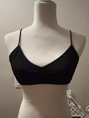 Intimately free people black strappy back bralette thumbnail 1