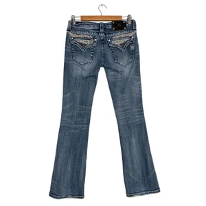 Miss‎ Me Bootcut Jeans Womens 27 Medium Wash Wing Sequin Pocket JE5330B4L Buckle thumbnail 2