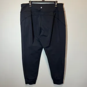 Athleta Rainier Jogger Black Fleece Lined High Rise Active Pants Women's XL thumbnail 4