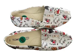 Toms Christmas Cats Shoes 8 thumbnail 1