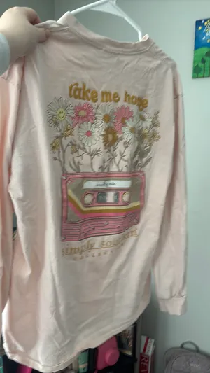 Simply Southern Long Sleeve pink  thumbnail 1