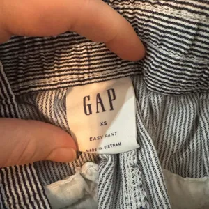 GAP Cotton Easy Pant Size XS Blue and White Stripe Drawstring Elastic Waist thumbnail 3
