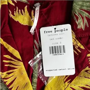 Free People Malibu 100% Cotton Button Closure Collared Romper Maroon, S thumbnail 10
