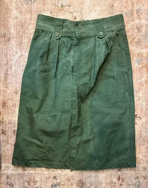 Vintage Safari Skirt High Waisted 1990s Style thumbnail 1