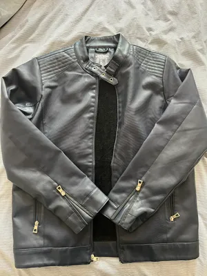 Navy Biker jacket Blue thumbnail 2