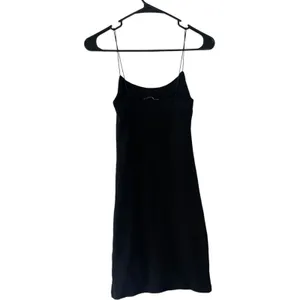 Zara Women's Size Medium Black Slip Little Black Dress‎ Mini Dress thumbnail 4