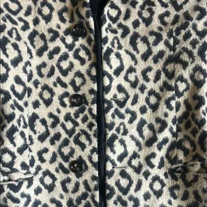 Zara Black and Cream Trench Coat with Bold Design thumbnail 5