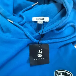 ⭐️Garage Bright Blue Hoodie with White Patch Detail thumbnail 2