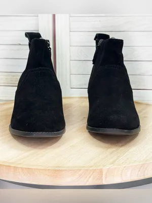 Vionic Vera Suede Western Ankle Boots Booties Black Women 8.5 Water Resistant thumbnail 2