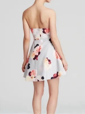 Keepsake the label divide floral flower bloom strapless tulip dress size XS thumbnail 2