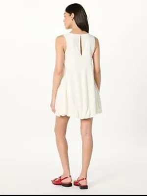 The Drop Women's Linen Sleeveless Bubble Hem Mini Dress Coastal thumbnail 4