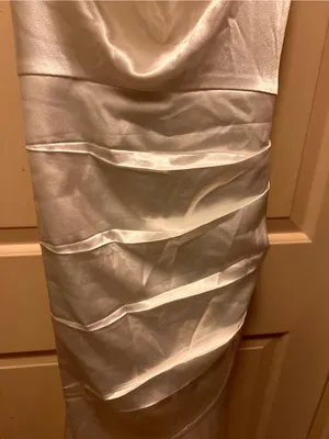 Lulu's Ivory Satin Cowl Midi Dress thumbnail 2