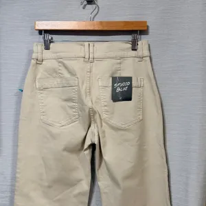 Studio Blue Womens 28P Pearl Beige Cropped Wide Leg High Rise Pants SB117721PFM thumbnail 4