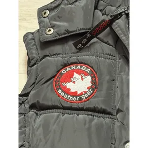 Canada Weather Gear Black Hooded Puffer Vest Womens Size Small thumbnail 4