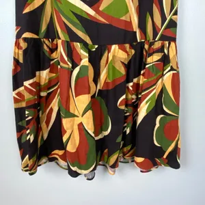 House‎ of Harlow 1960 Tiered Linen Blend Midi Skirt Earth Tones Boho Fairy Small thumbnail 4
