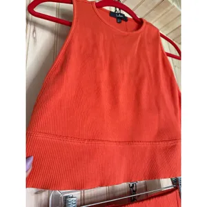 NWT Lulus Absolute Edge Orange Sleeveless Two-Piece Bodycon Midi Dress Size XS thumbnail 5